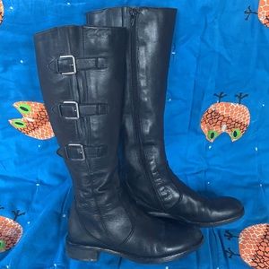 ECCO Leather Sartorelle High Buckle Heeled Boot